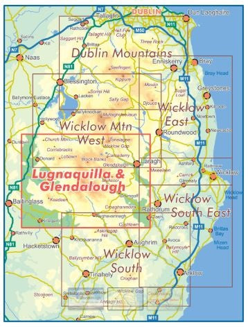 Lugnaquilla & Glendalough 1:25000 Paper Map