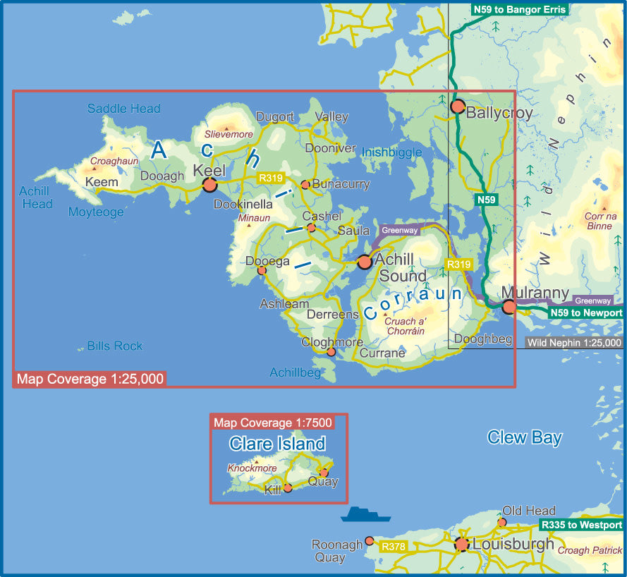 Achill & Corraun, Clare Island 1:25,000 adventure.ie