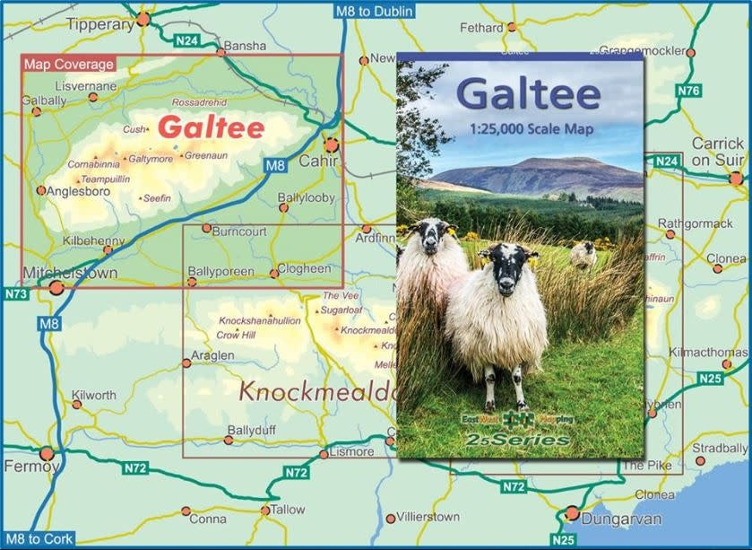 Galtee 1:25000 Encapsulated Map adventure.ie